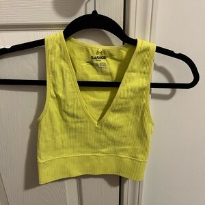Garage neon yellow tank top